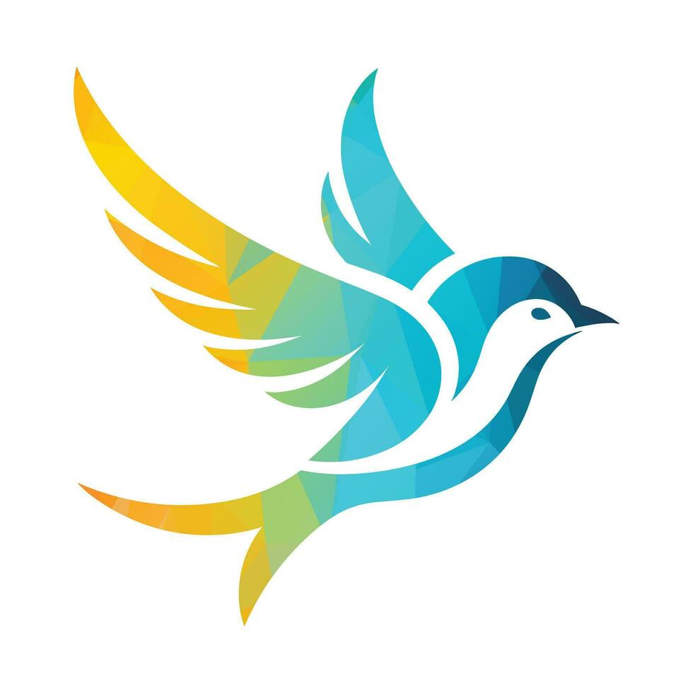illustrazione vettoriale di design del logo dell'uccello