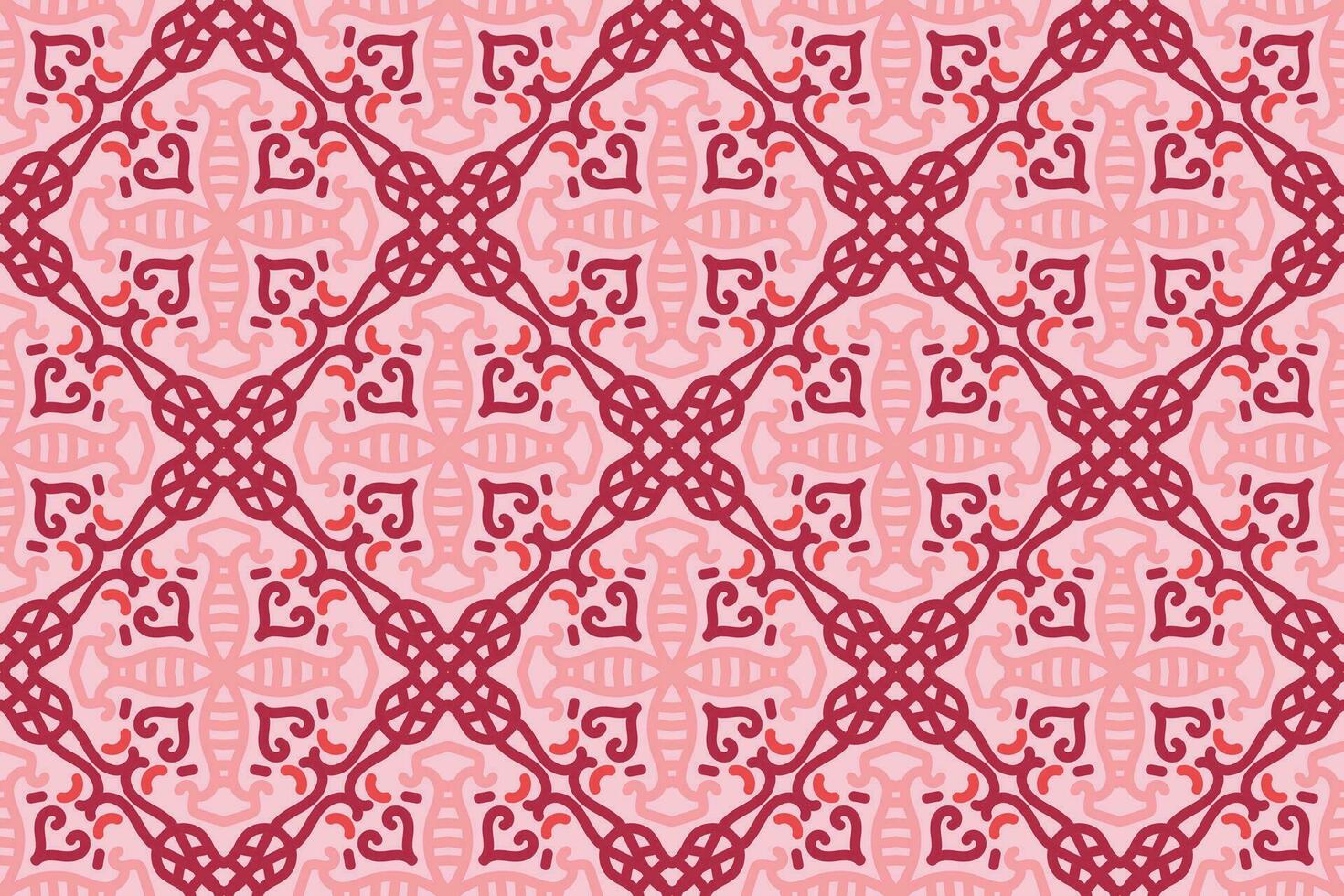 orientale senza soluzione di continuità modello con rosa colore. adatto per piastrella, tessile, sfondo, parete arredamento e altro vettore