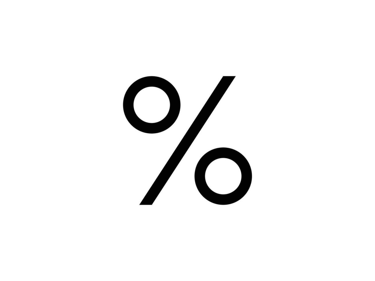 per cento icona vettore simbolo. percentuale simbolo vettore