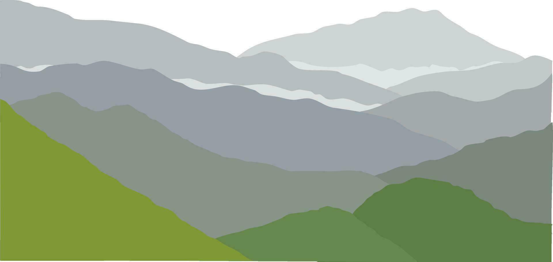 vettore panoramico Visualizza di il montagna paesaggio