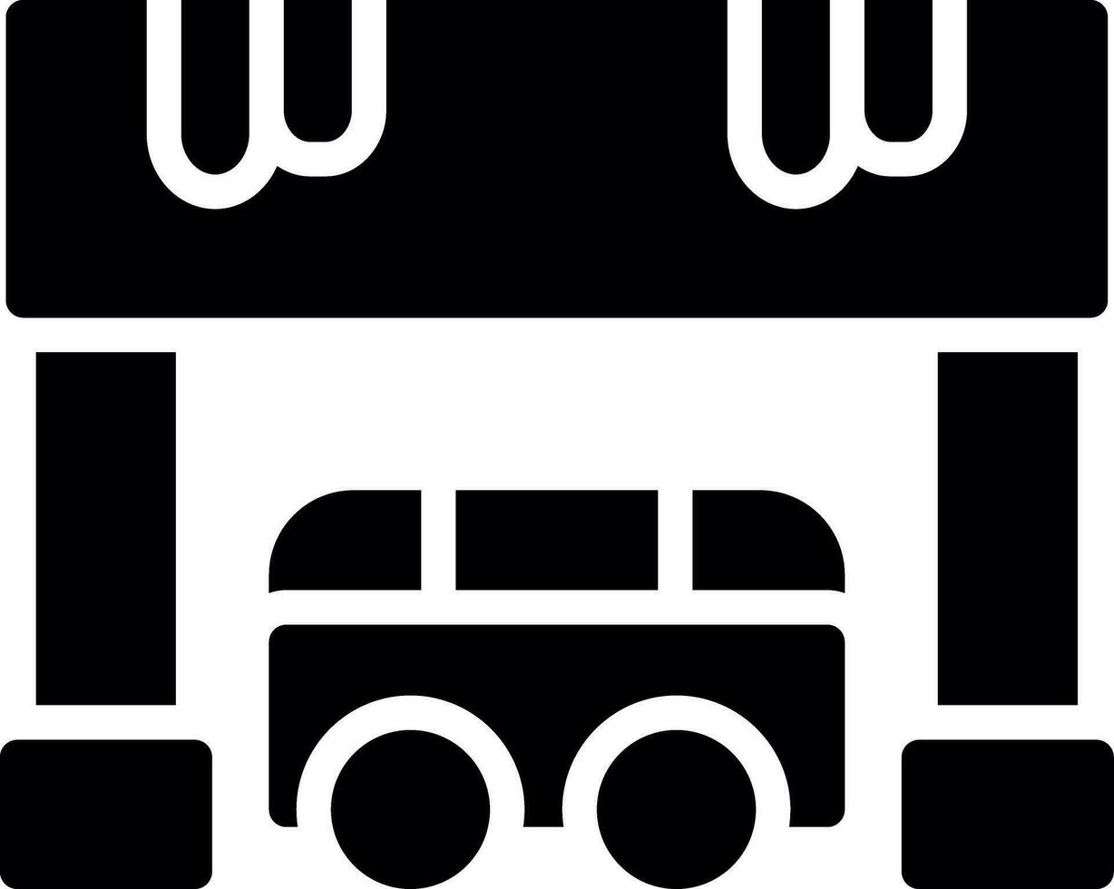 autobus fermare creativo icona design vettore