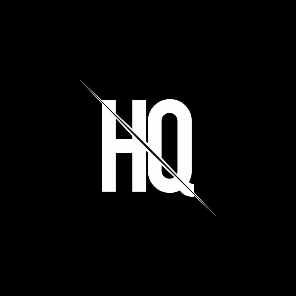 monogramma logo hq con modello di design in stile barra vettore