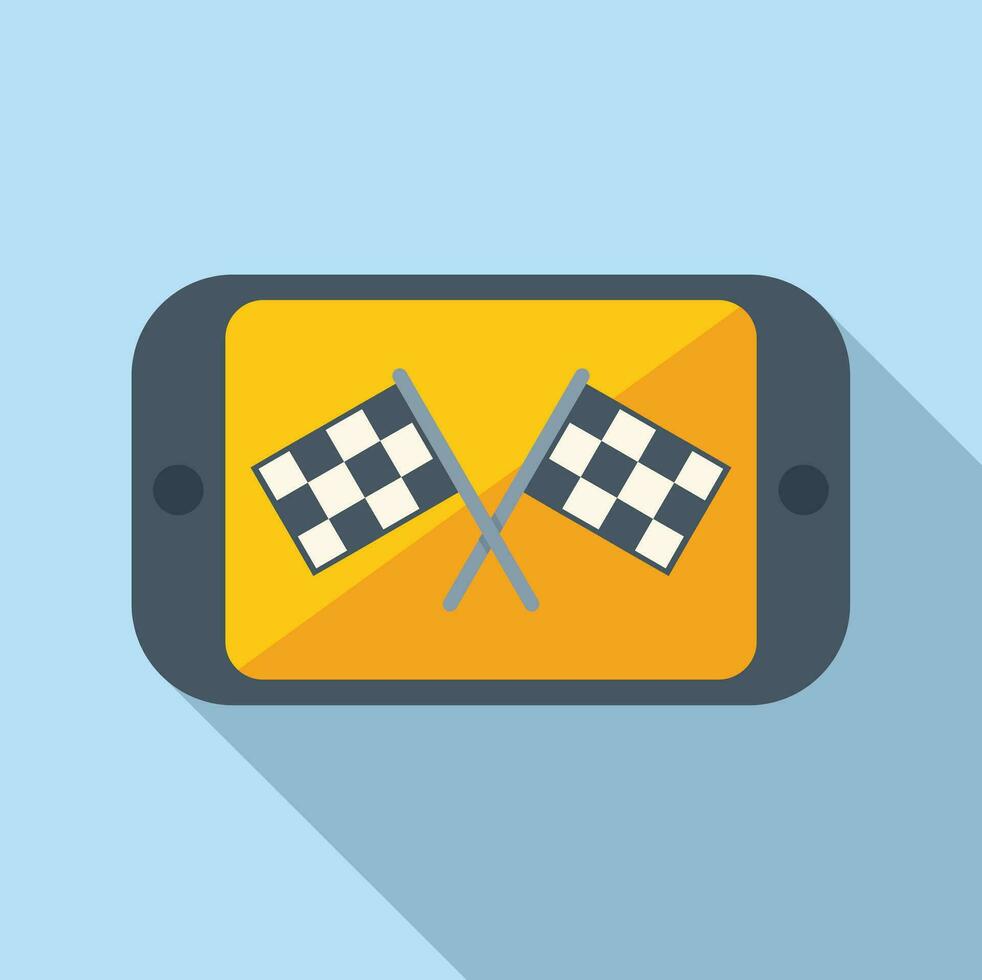 finire corridore App icona piatto vettore. formazione sport vettore