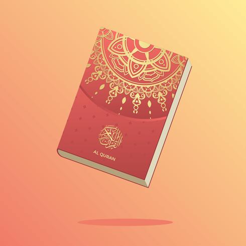 Rosso e oro Al Quran Vector