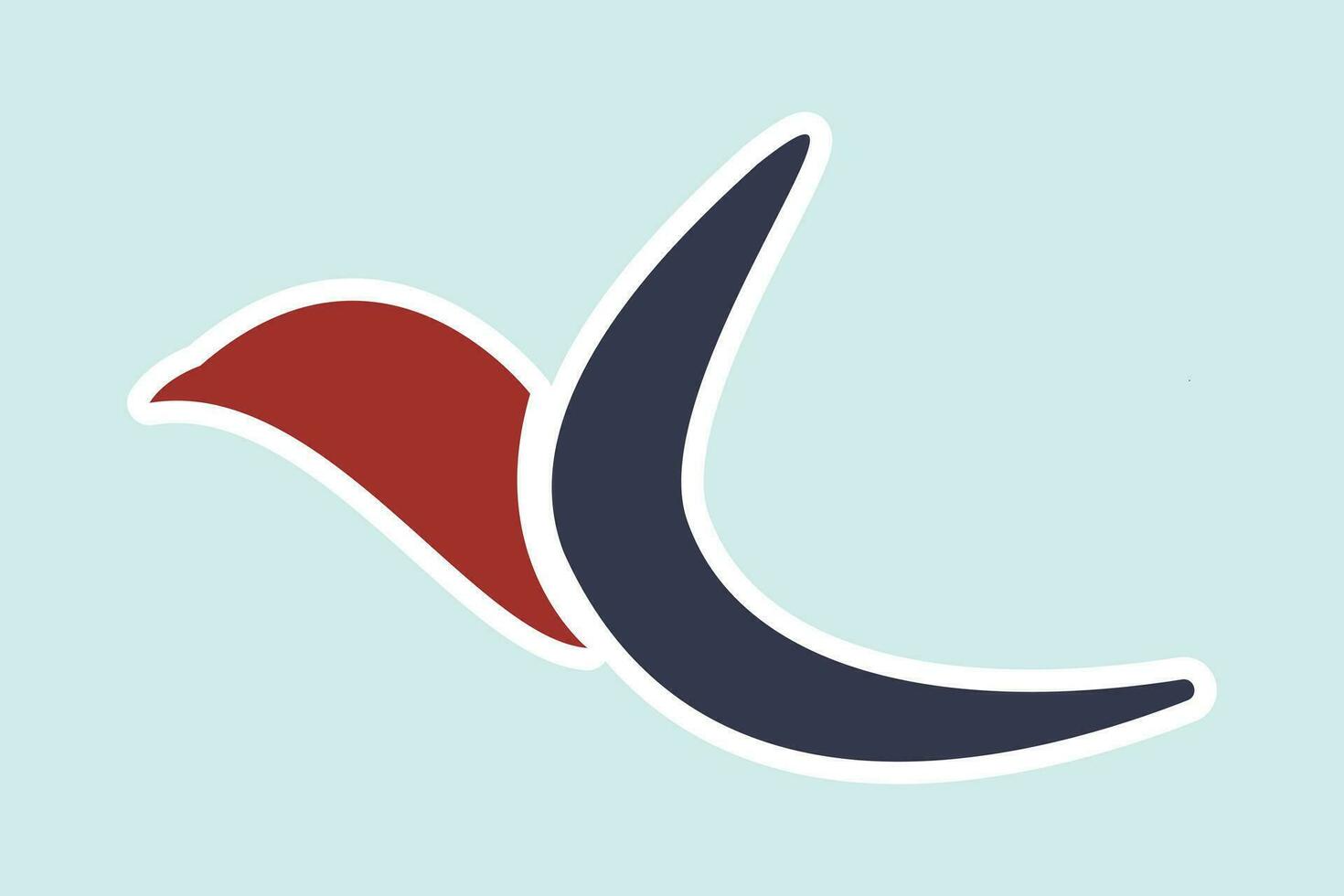 creativo iniziale lettera c con aquila uccello etichetta logo modello vettore illustrazione.