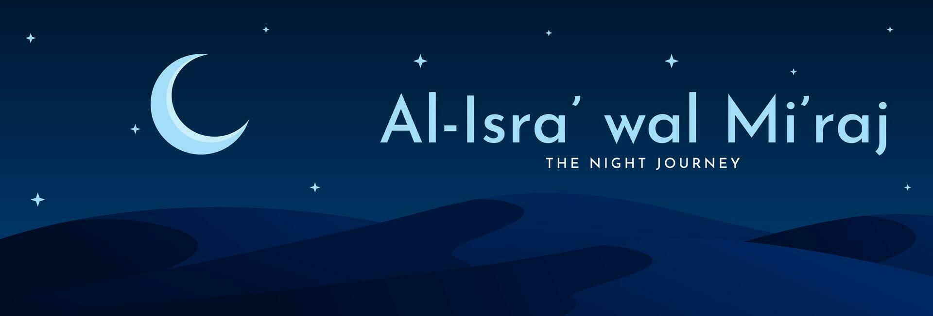 al-isra' wal mi'raj, il notte viaggio di il profeta Maometto sega. islamico sfondo design modello. vettore illustrazione
