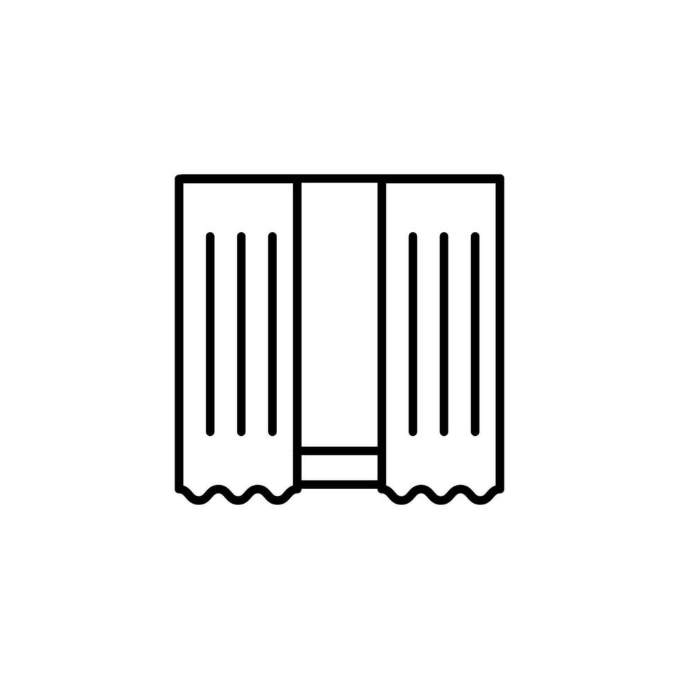 finestra vettore linea simbolo. adatto per libri, I negozi, negozi. modificabile ictus nel minimalista schema stile. simbolo per design