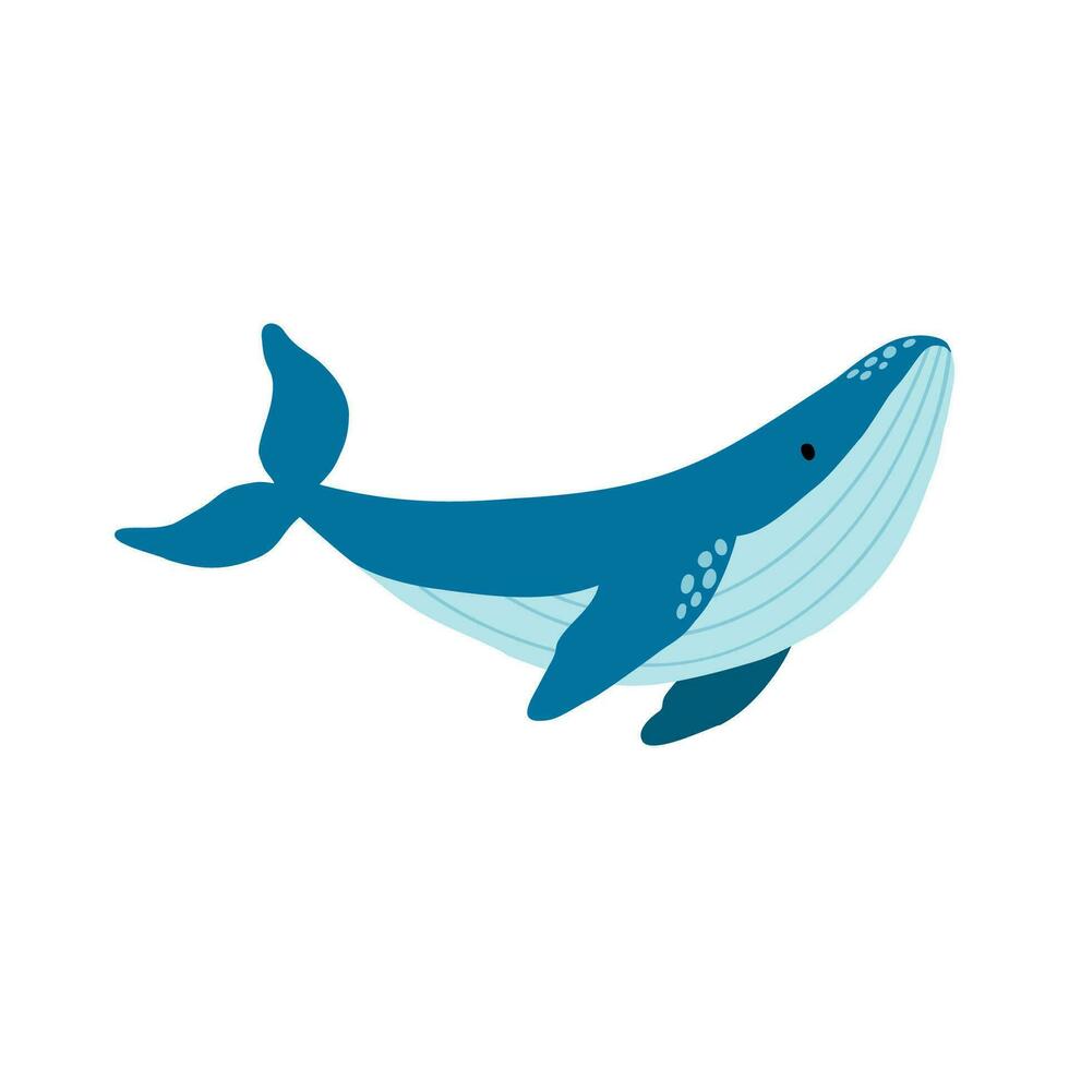 blu balena icona vettore illustrazione isolato su bianca sfondo.
