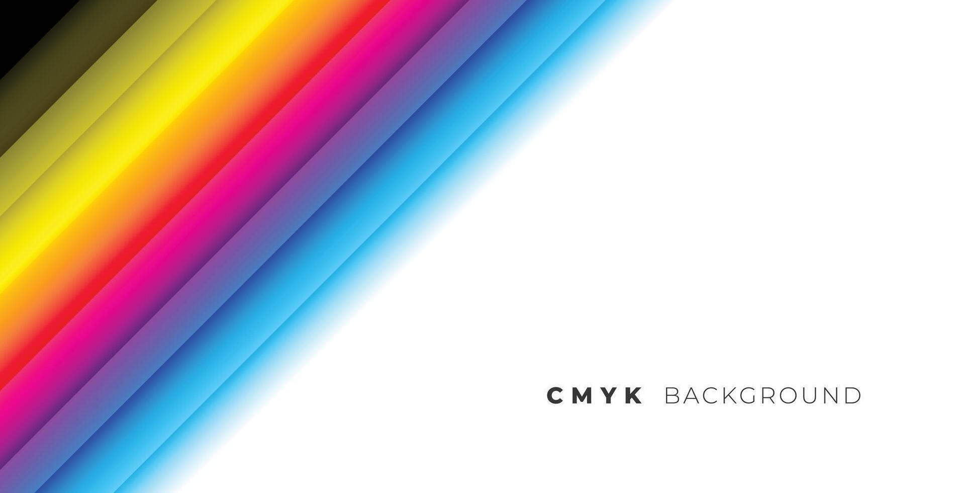 arcobaleno CMYK colori linea banda sfondo vettore