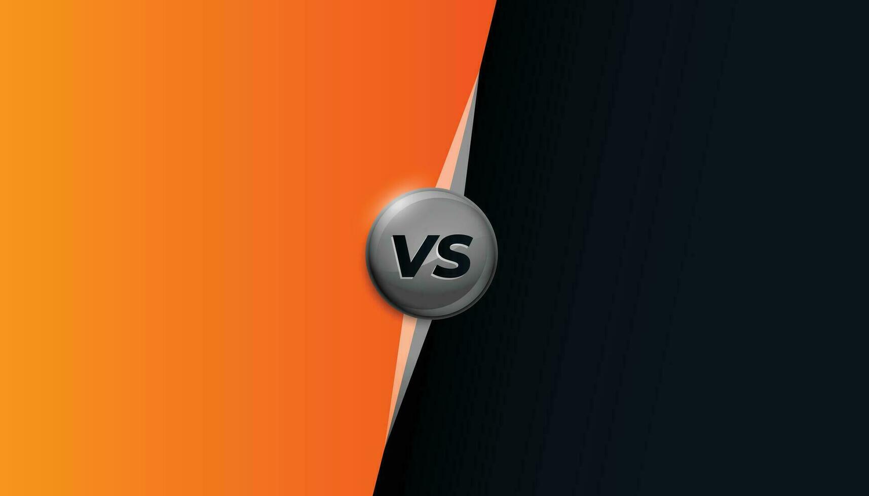 arancia e nero contro vs bandiera design vettore