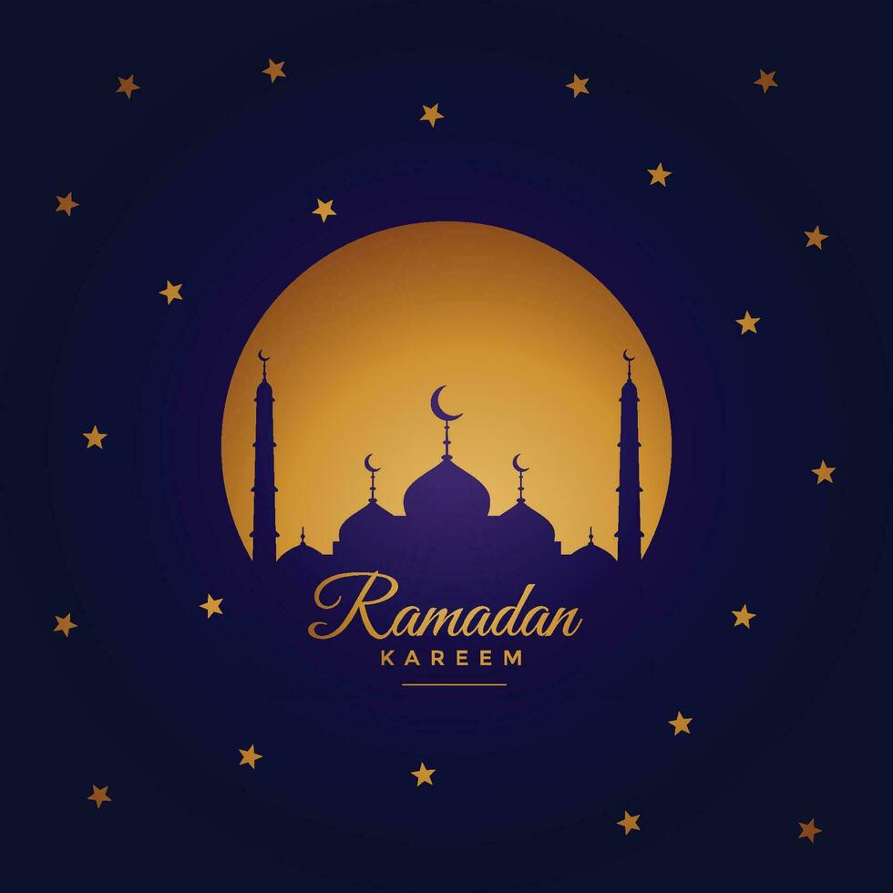 Ramadan kareem elegante saluto carta design vettore