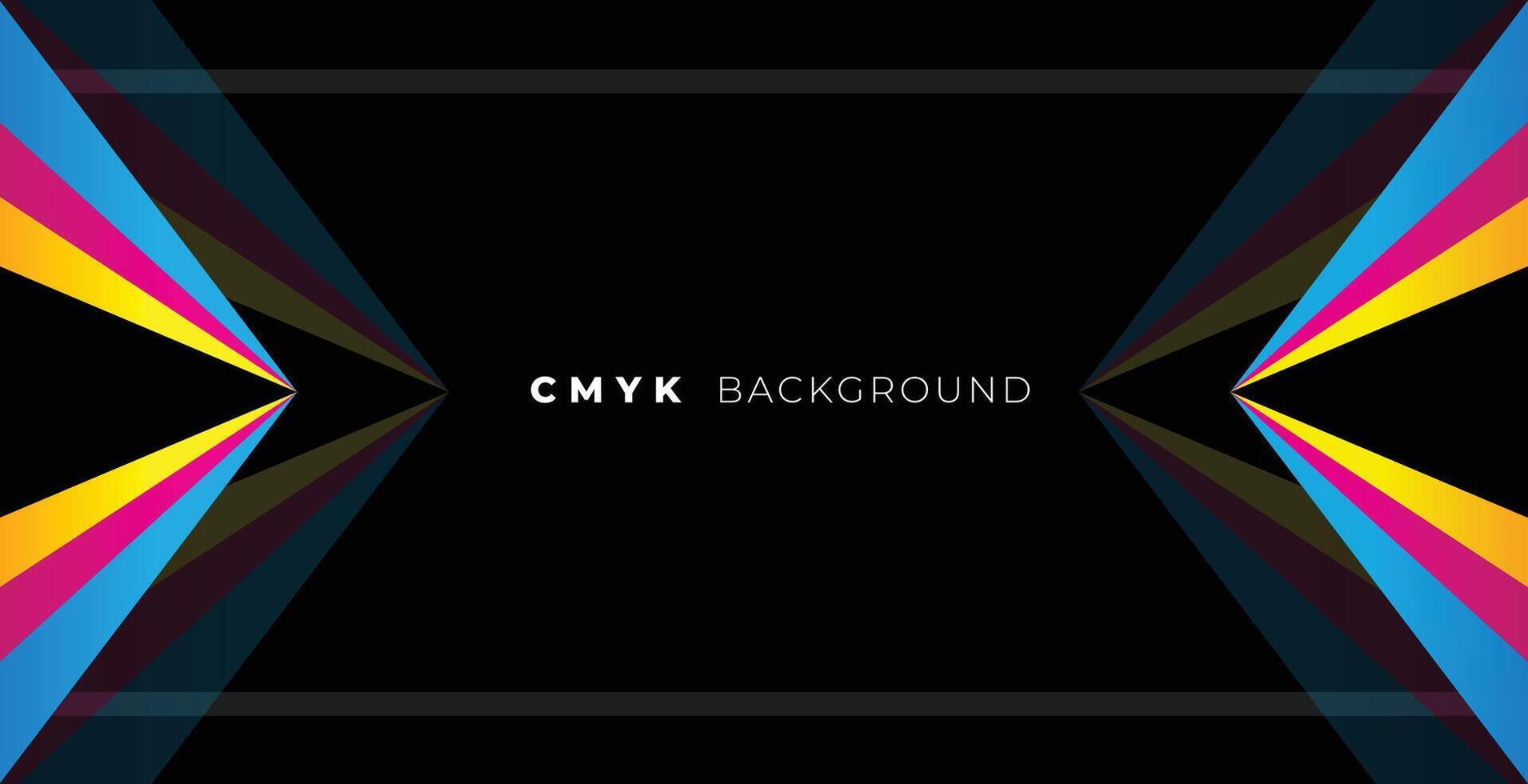 geometrico nero sfondo con CMYK colori vettore