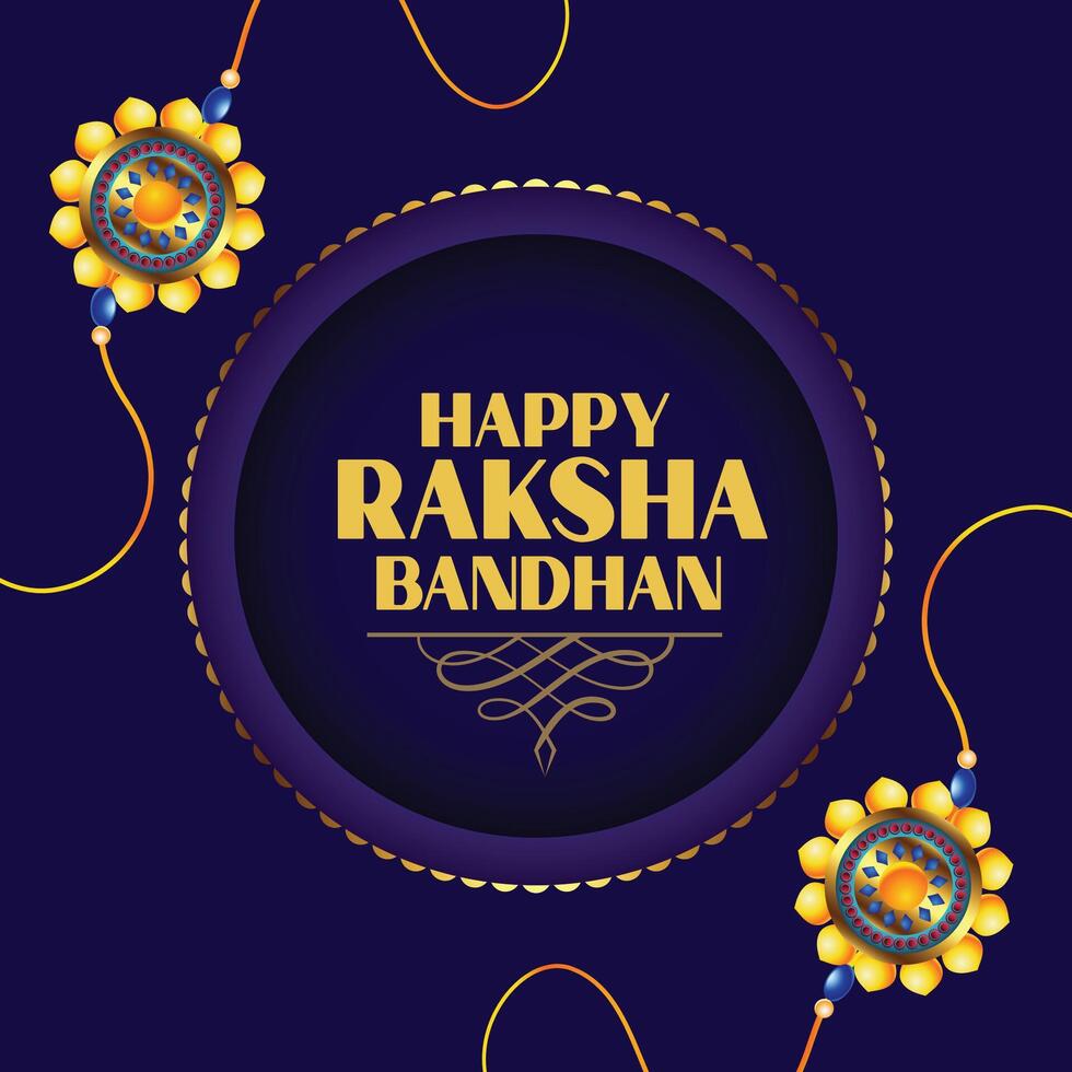 felice Raksha bandhan indù Festival saluto carta design vettore