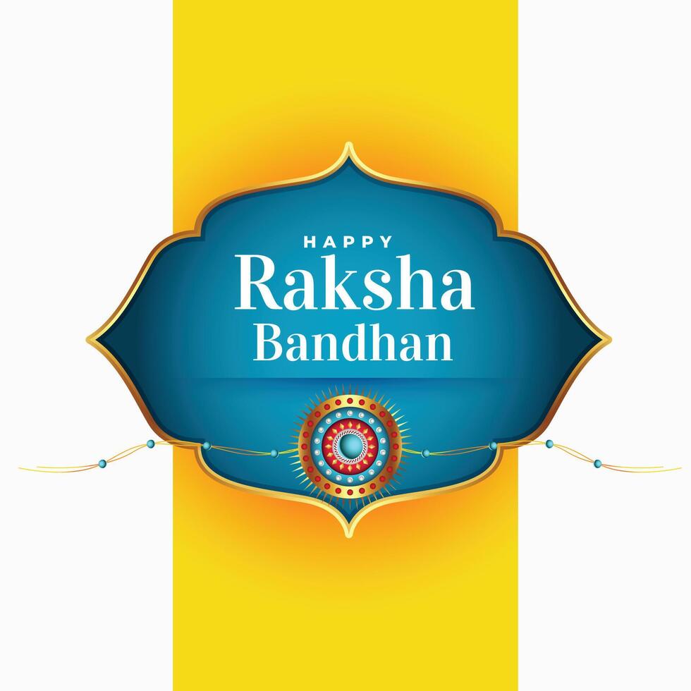 indiano Raksha bandhan tradizionale saluto carta design vettore