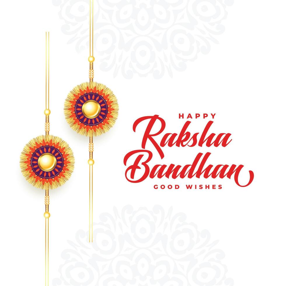 bellissimo Raksha bandhan Festival auguri carta design vettore