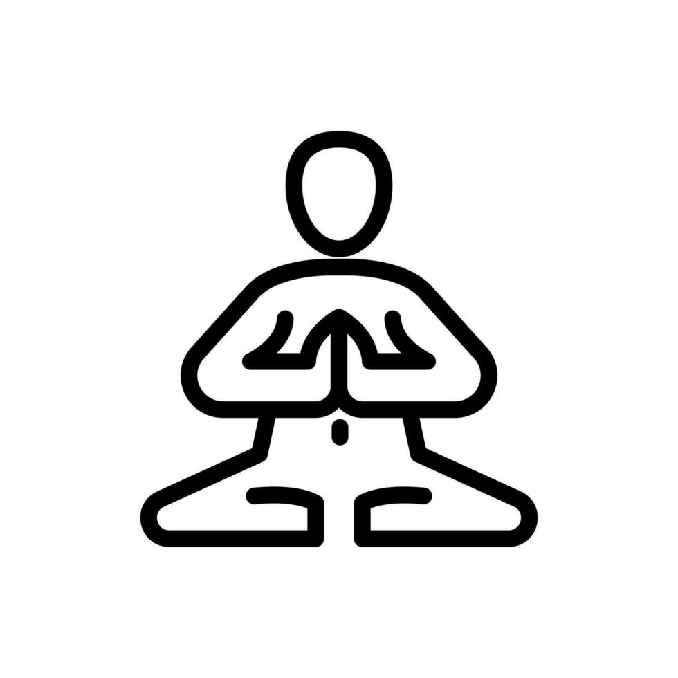 yoga icona o logo design isolato cartello simbolo vettore illustrazione - alto qualità linea stile vettore icona