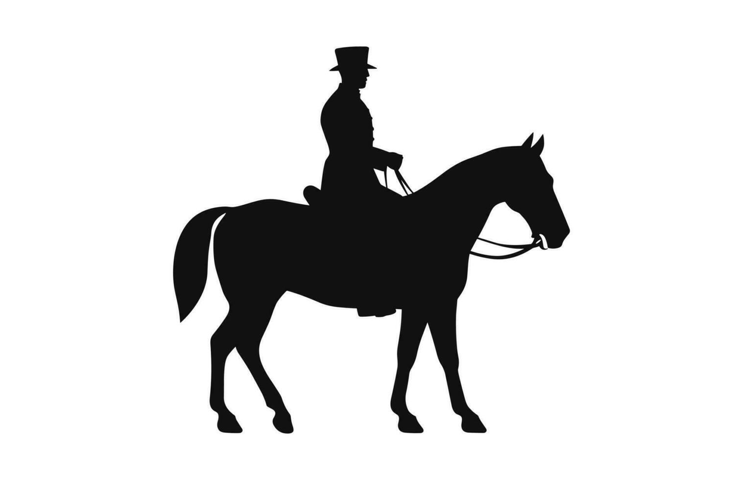 un' cavalleria nero silhouette isolato su un' bianca sfondo vettore