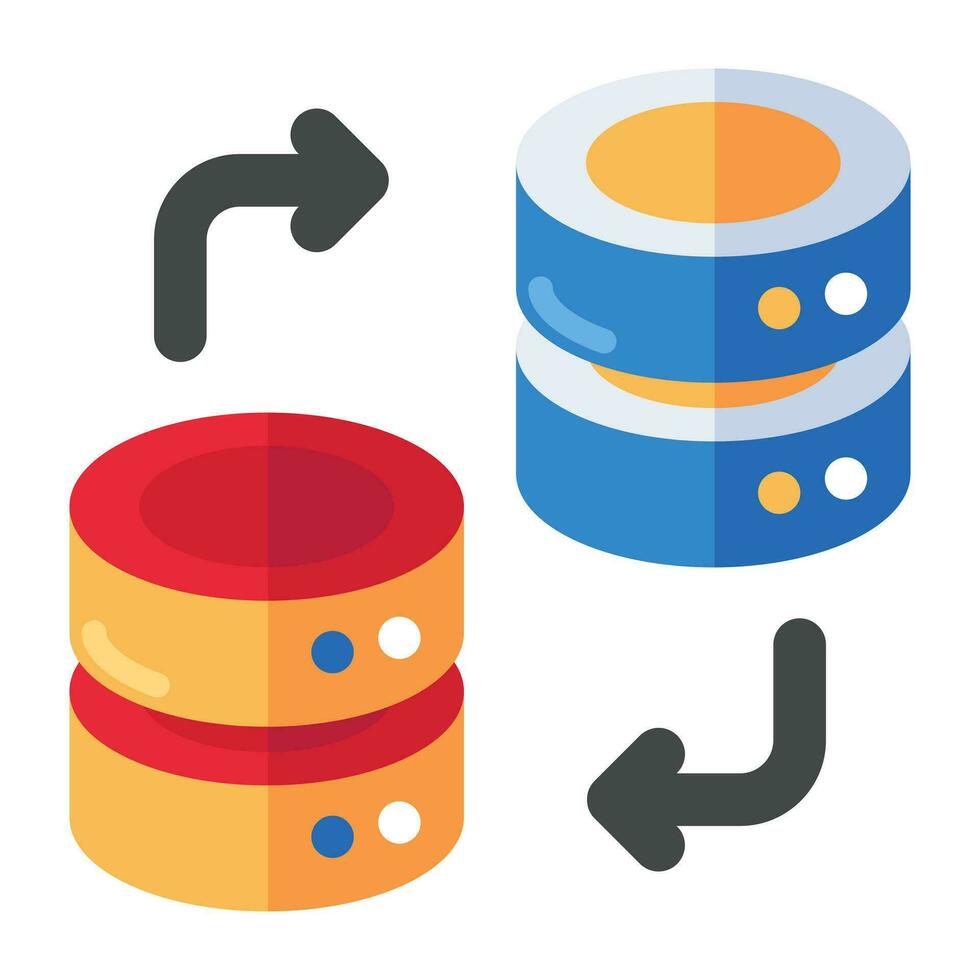 modificabile design icona di Banca dati trasferimento vettore
