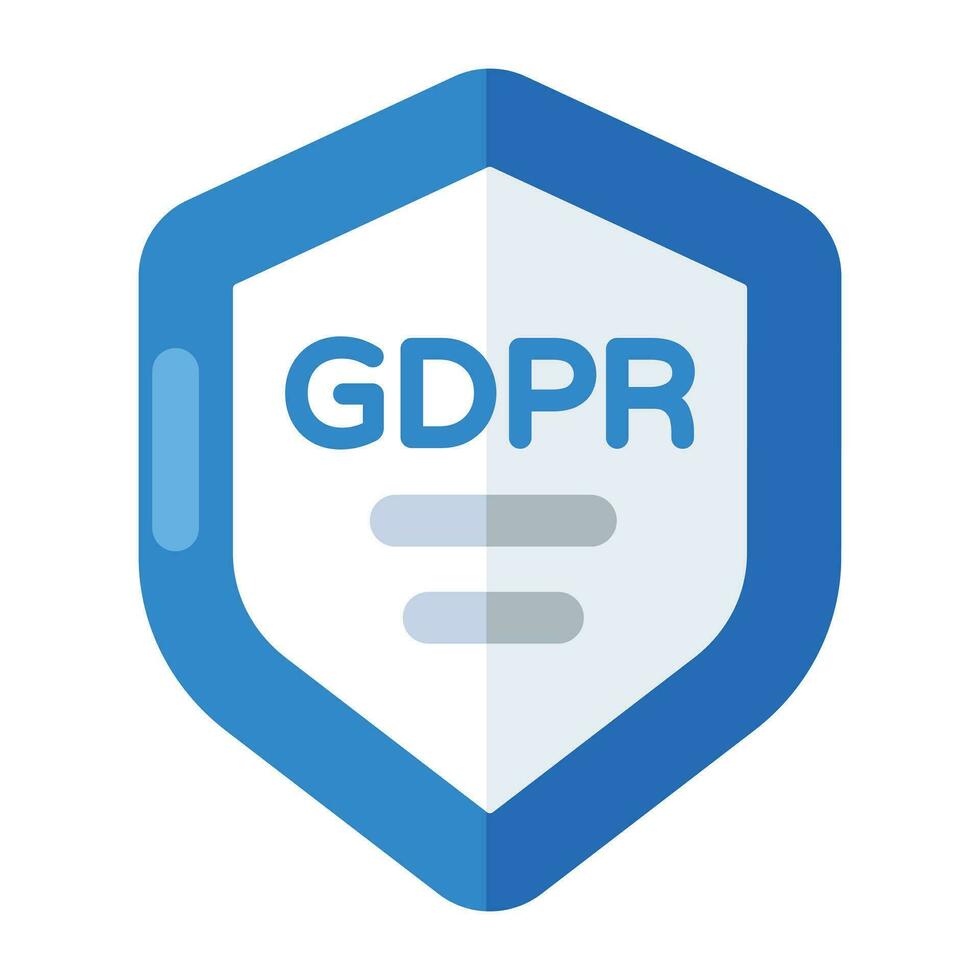 moderno design icona di gdpr, generale dati protezione regolamento vettore