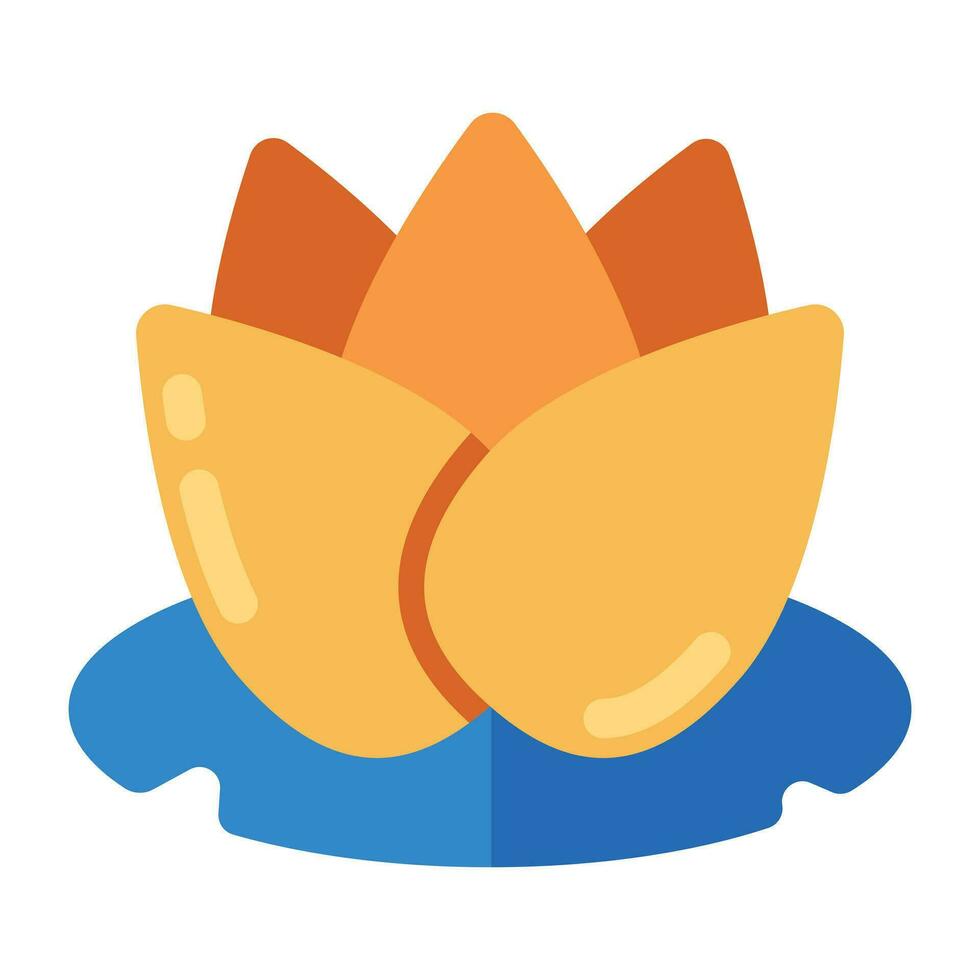 un icona design di loto fiore vettore