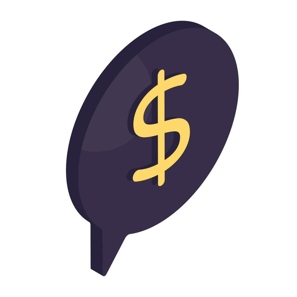 icona di download premium della chat finanziaria vettore