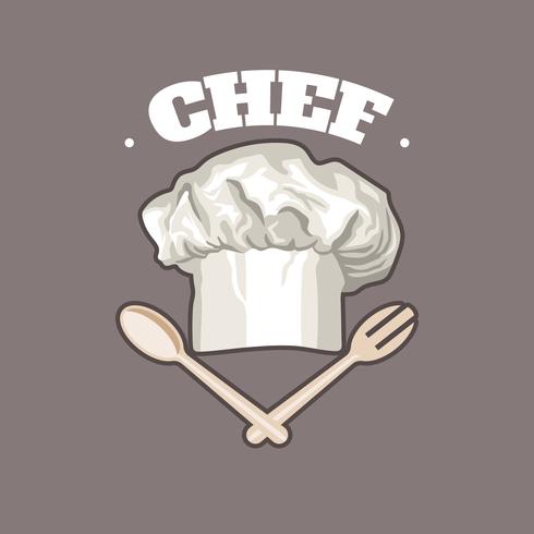 Logo del cappello da cuoco vettore