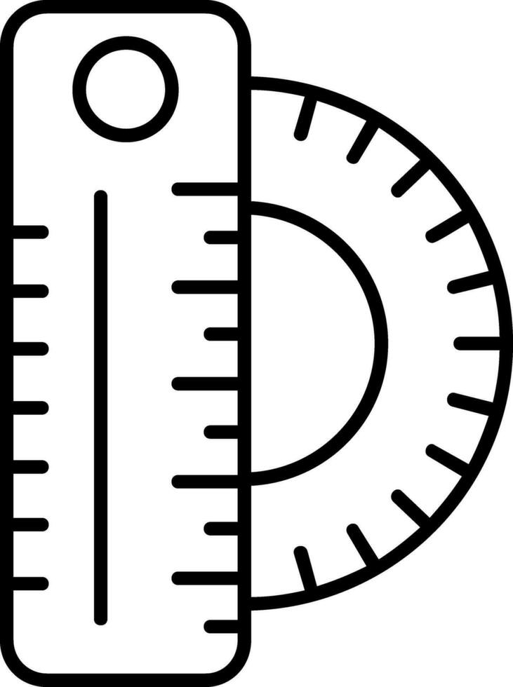 icona della linea del righello vettore