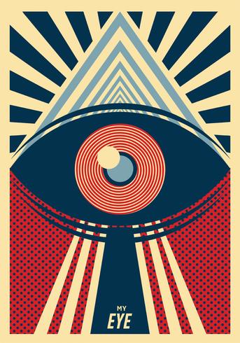 Disegno vettoriale di Eye Poster