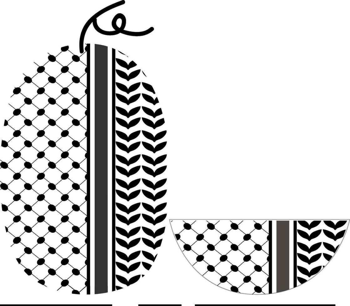 Palestina sciarpa modello disegnato a mano nel piatto vettore design. illustrazione concetto. geometrico.