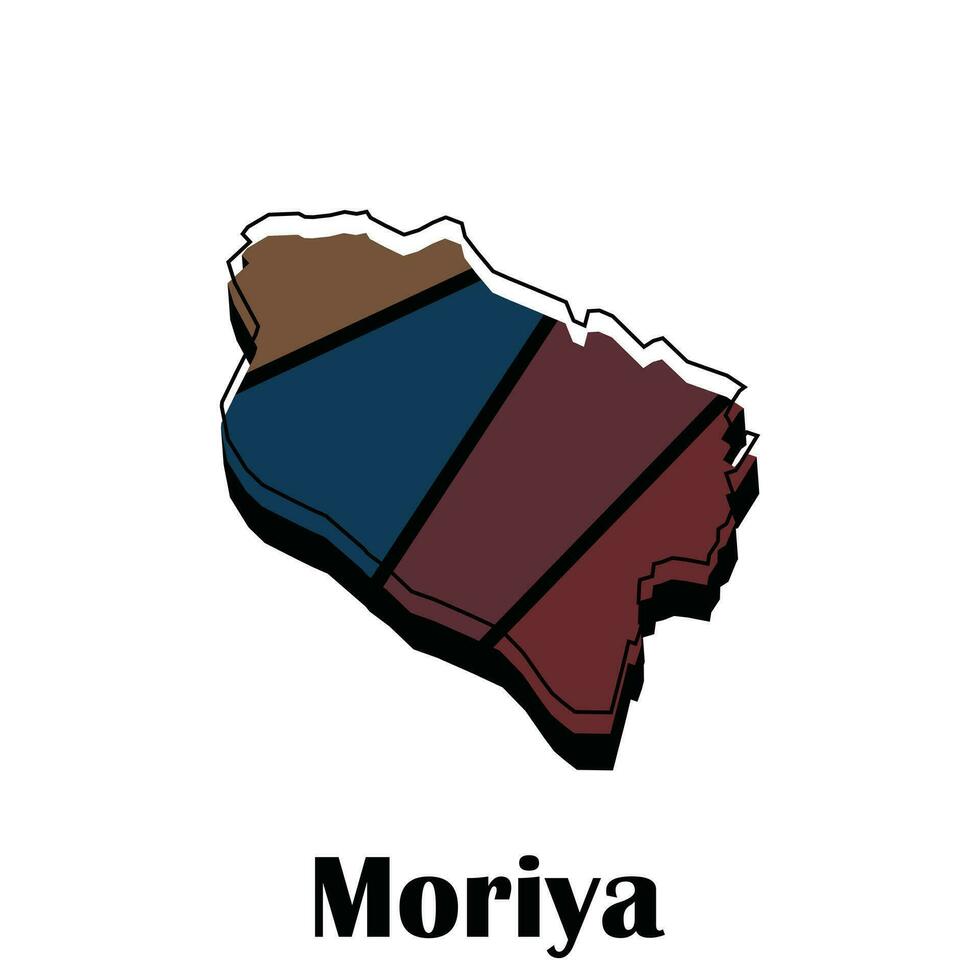 carta geografica di Moriya colorato geometrico moderno schema, alto dettagliato vettore illustrazione vettore design modello, adatto per il tuo azienda