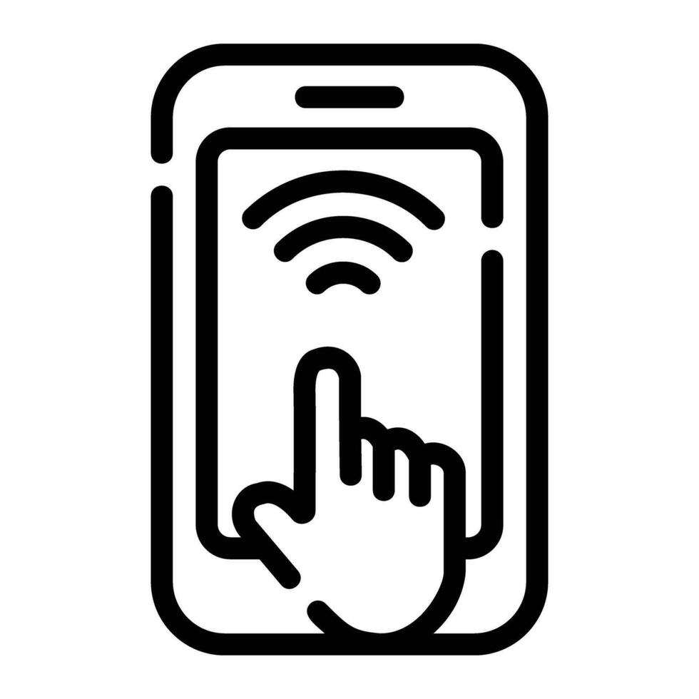 Wi-Fi connessione linea icona sfondo bianca vettore