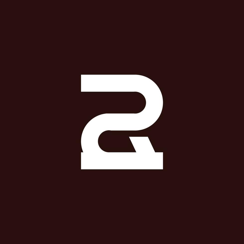 lettera r creativo lettera logo moderno semplice stile sfondo rosso vettore