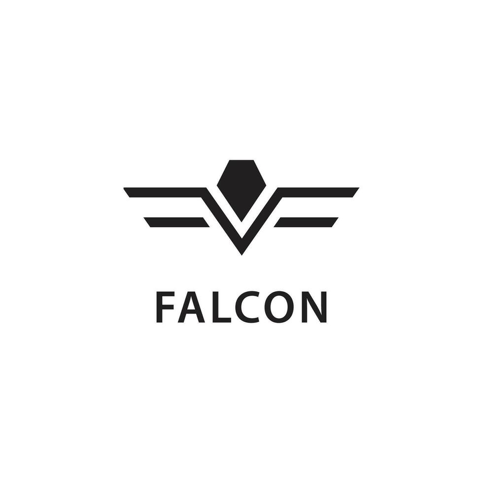 falco aquila logo semplice moderno stile vettore