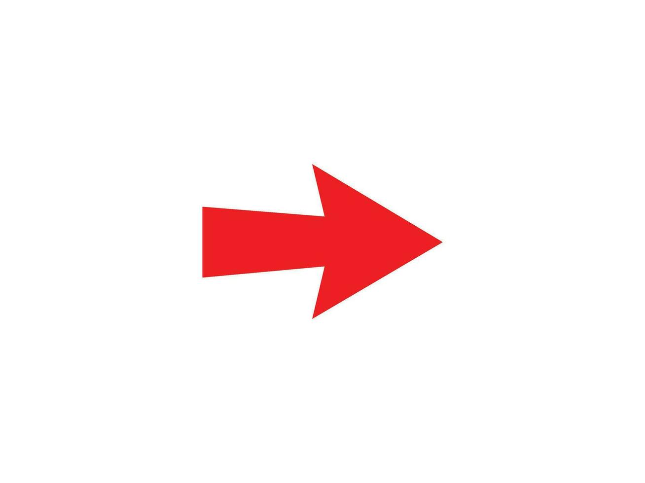 rosso freccia icona vettore
