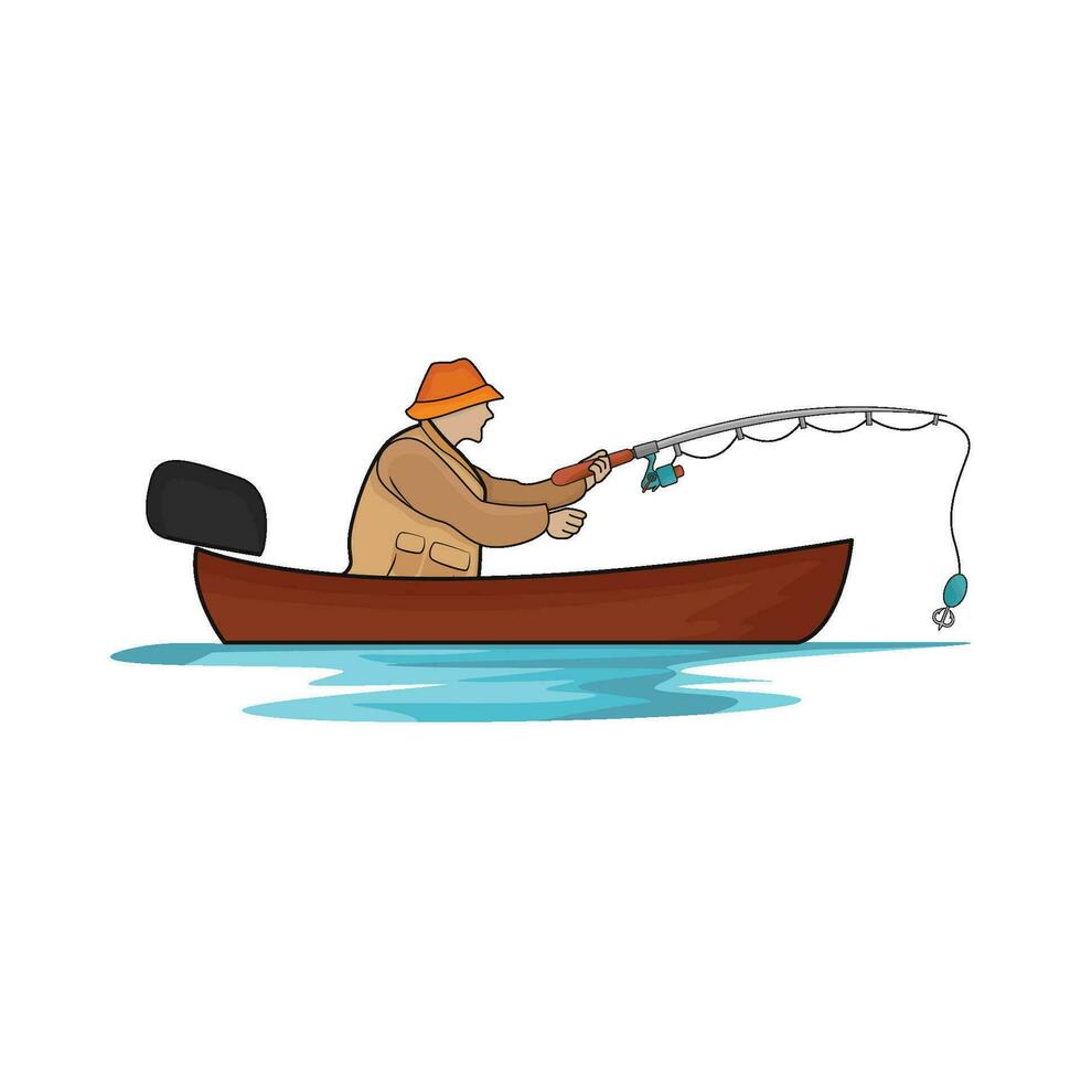 illustrazione di pesca vettore