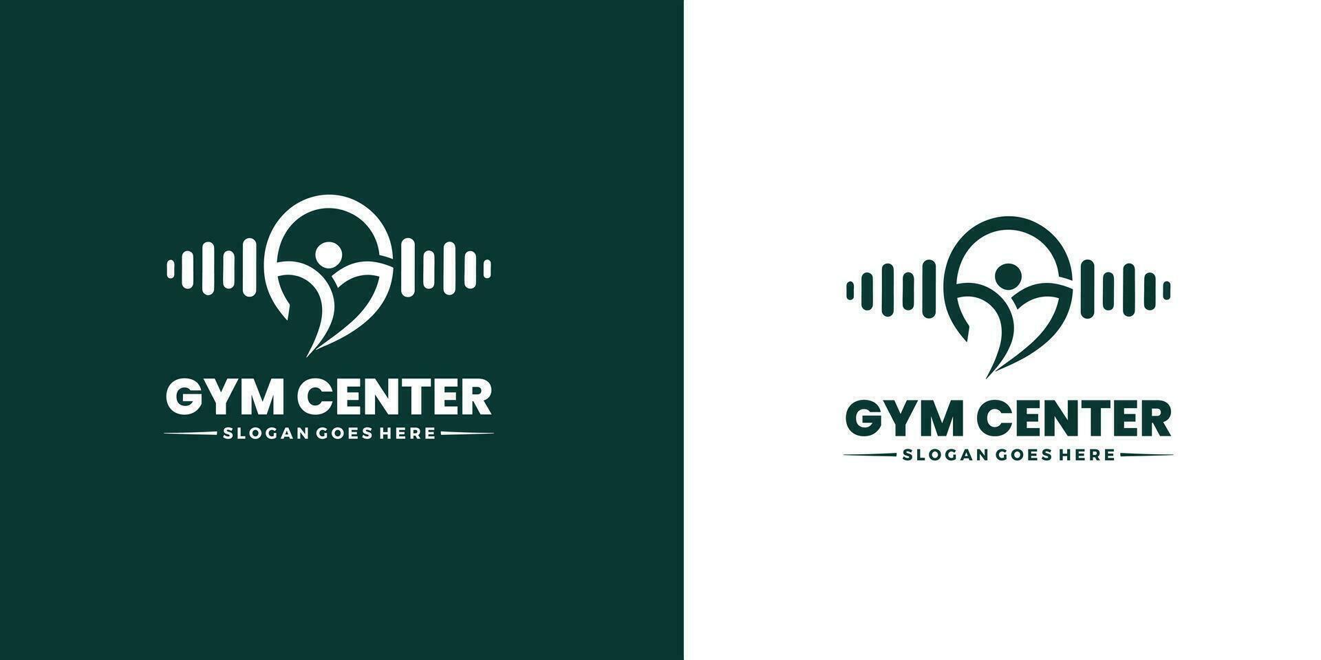 fitness centro logo. sport e fitness logo design . Palestra logo icona design vettore scorta, professionista vettore