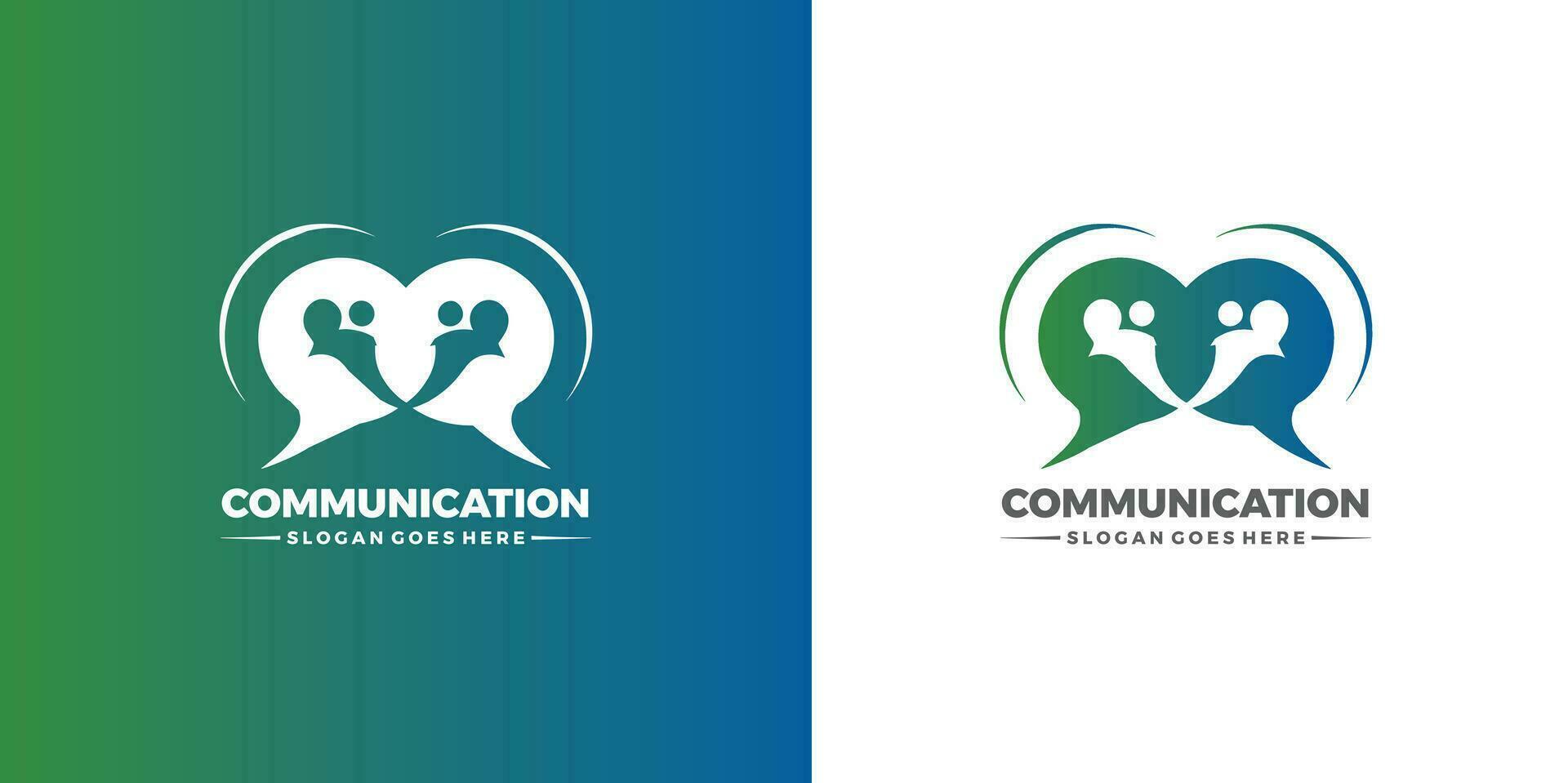 comunicazione logo design modello vettore professionista vettore