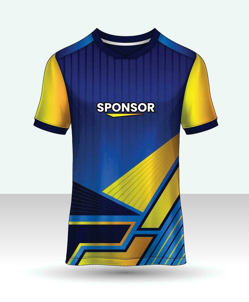 modello di design sportivo per t-shirt, mockup di maglia da calcio per squadra di calcio. vista frontale e posteriore uniforme. vettore