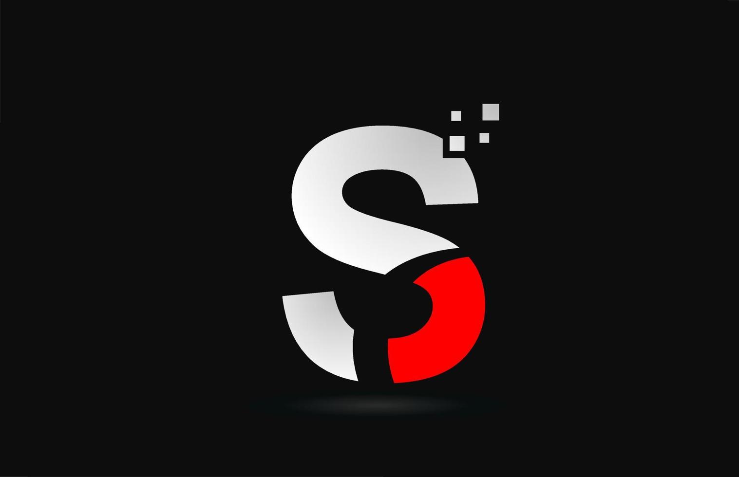 icona del logo della lettera s per azienda e affari con design a punti vettore
