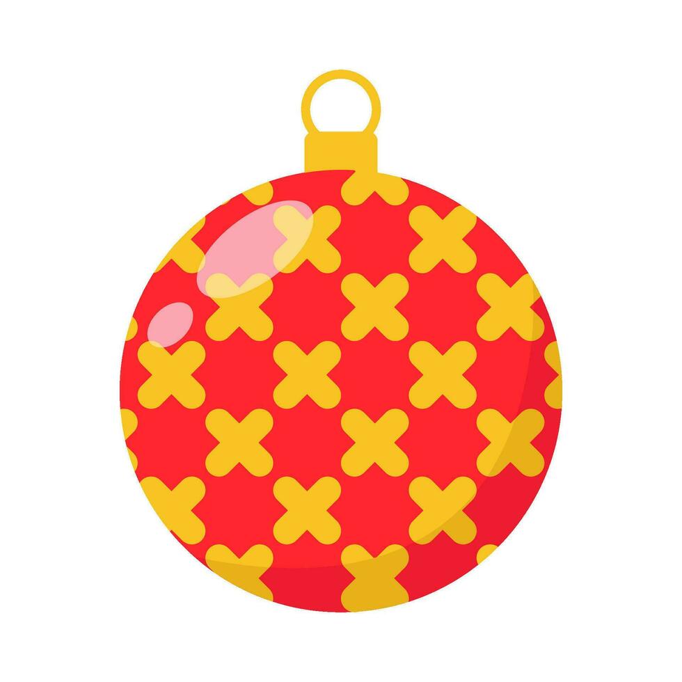 fiocco di neve nel Natale palla decorazione illustrazione vettore