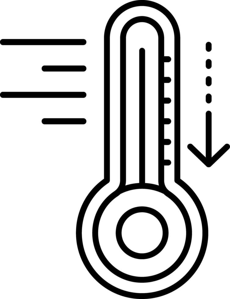 icona della linea fredda vettore
