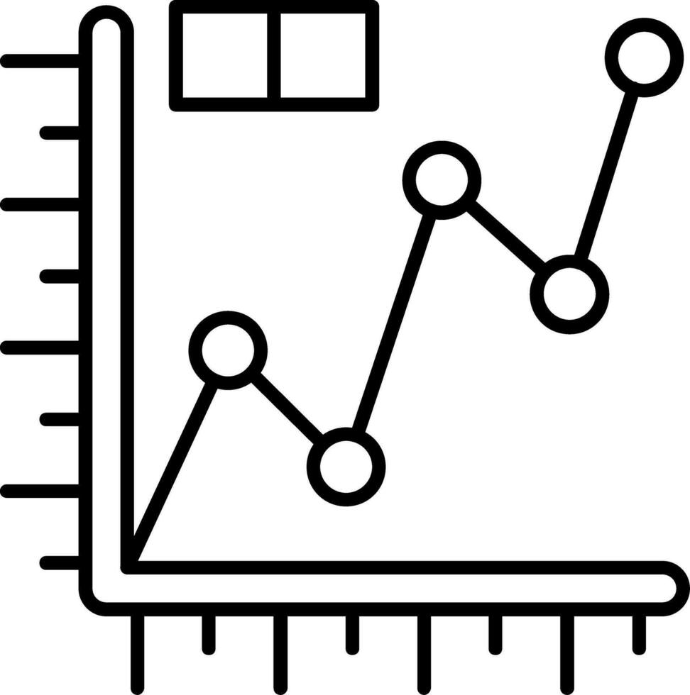 linea grafico linea icona vettore