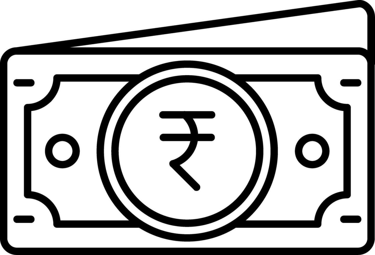 rupia linea icona vettore
