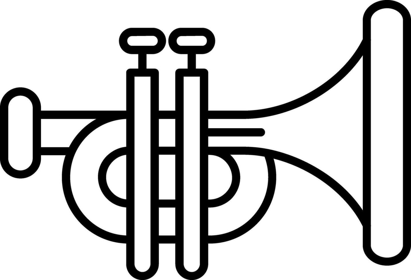 icona della linea di tromba vettore