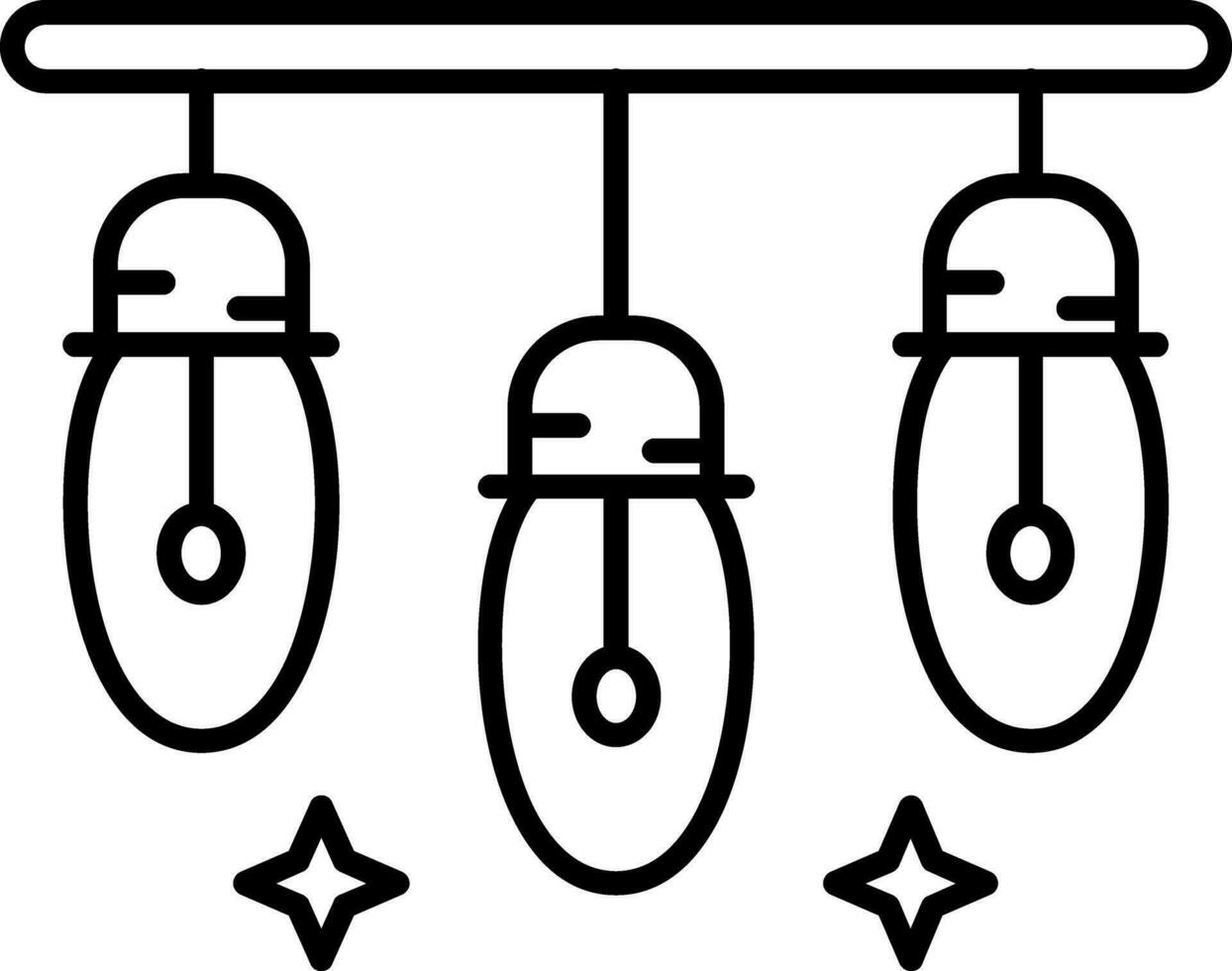 icona della linea di luci vettore