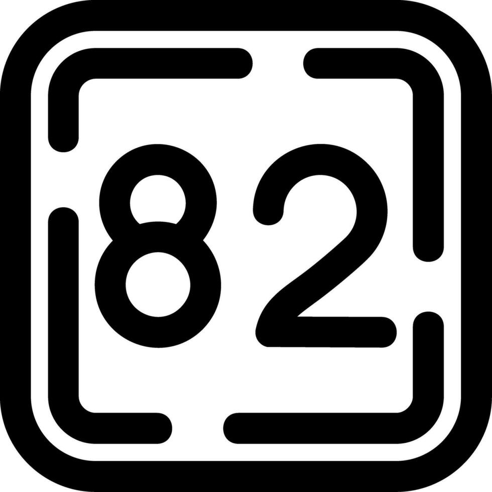 ottanta Due linea icona vettore