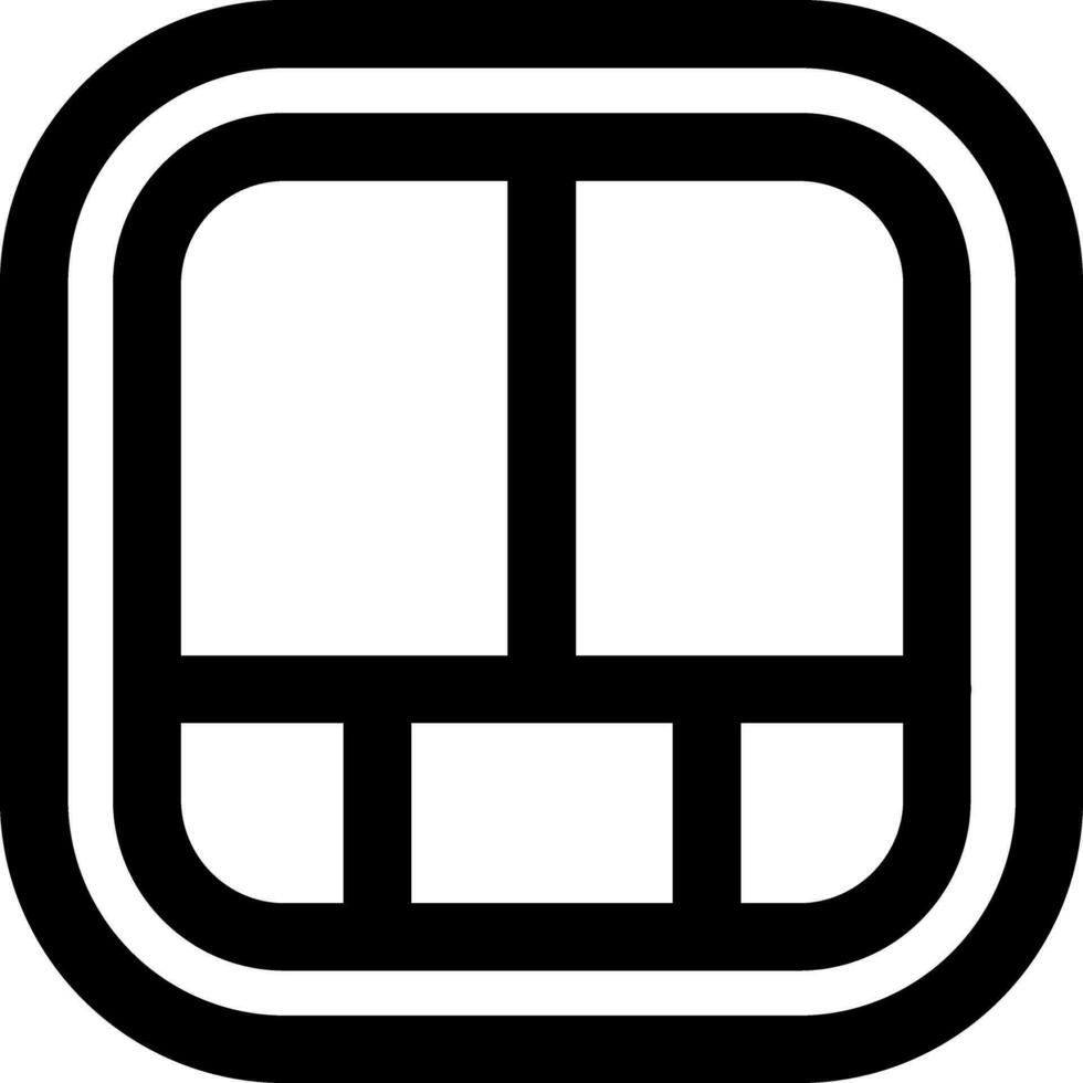 icona della linea di layout vettore