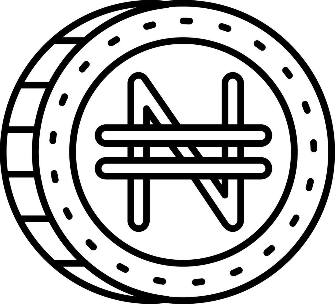 icona della linea namemoneta vettore