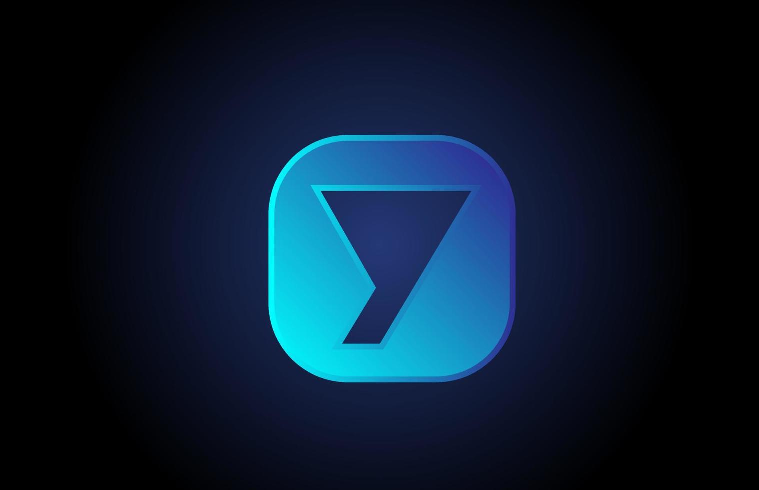 nero blu y alfabeto lettera logo icona design per azienda e business vettore