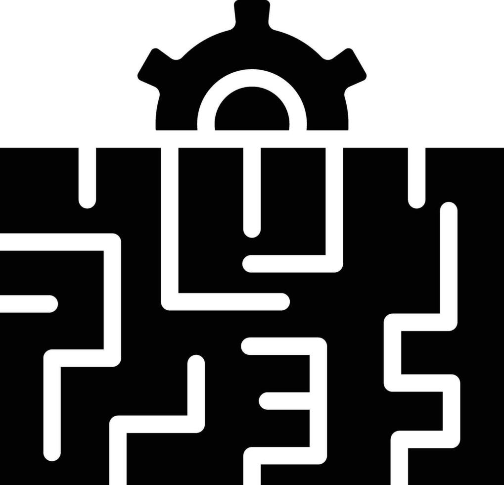 labirinto soluzione vettore icona